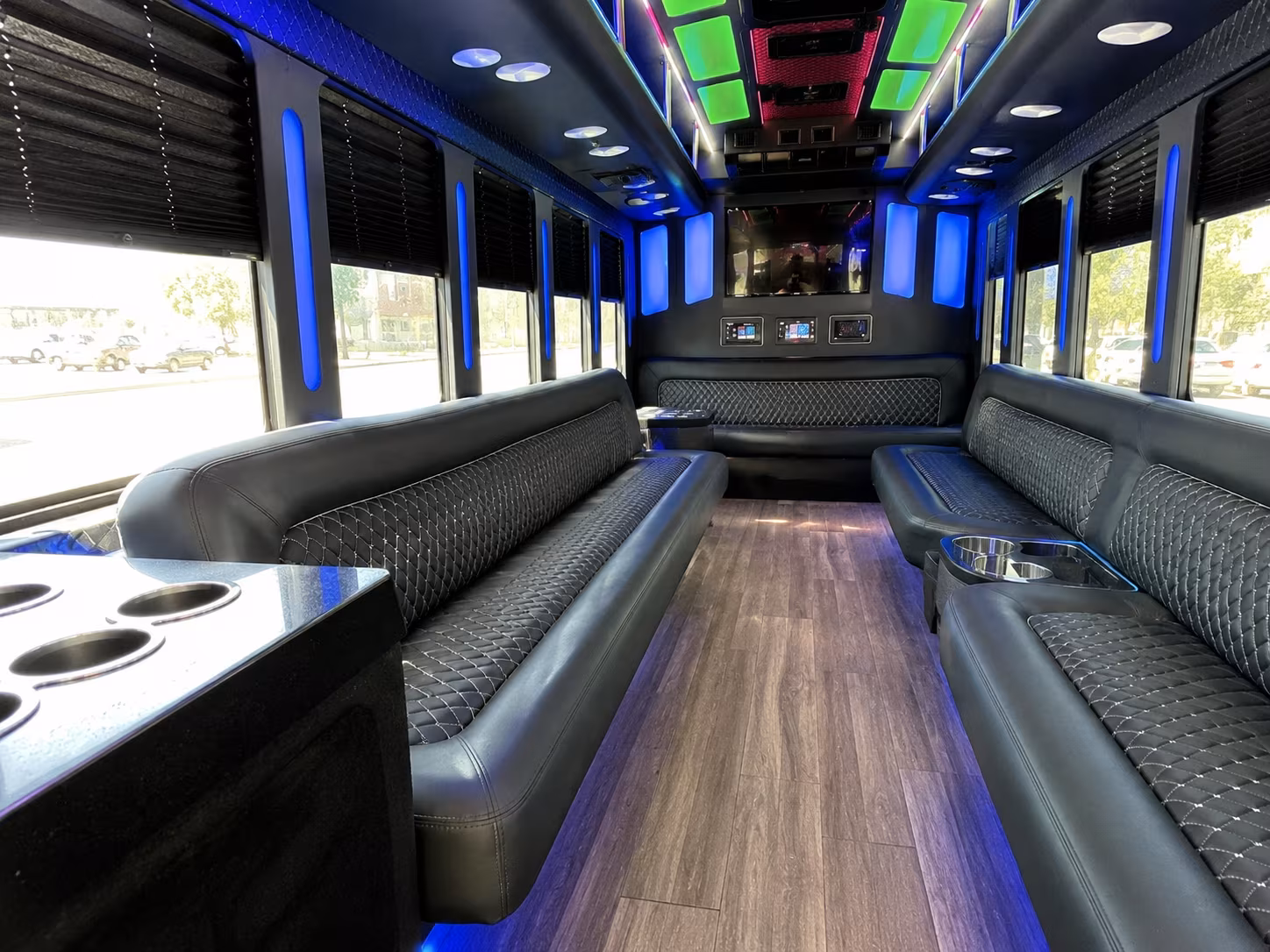 dublin 15 passenger party bus inside
