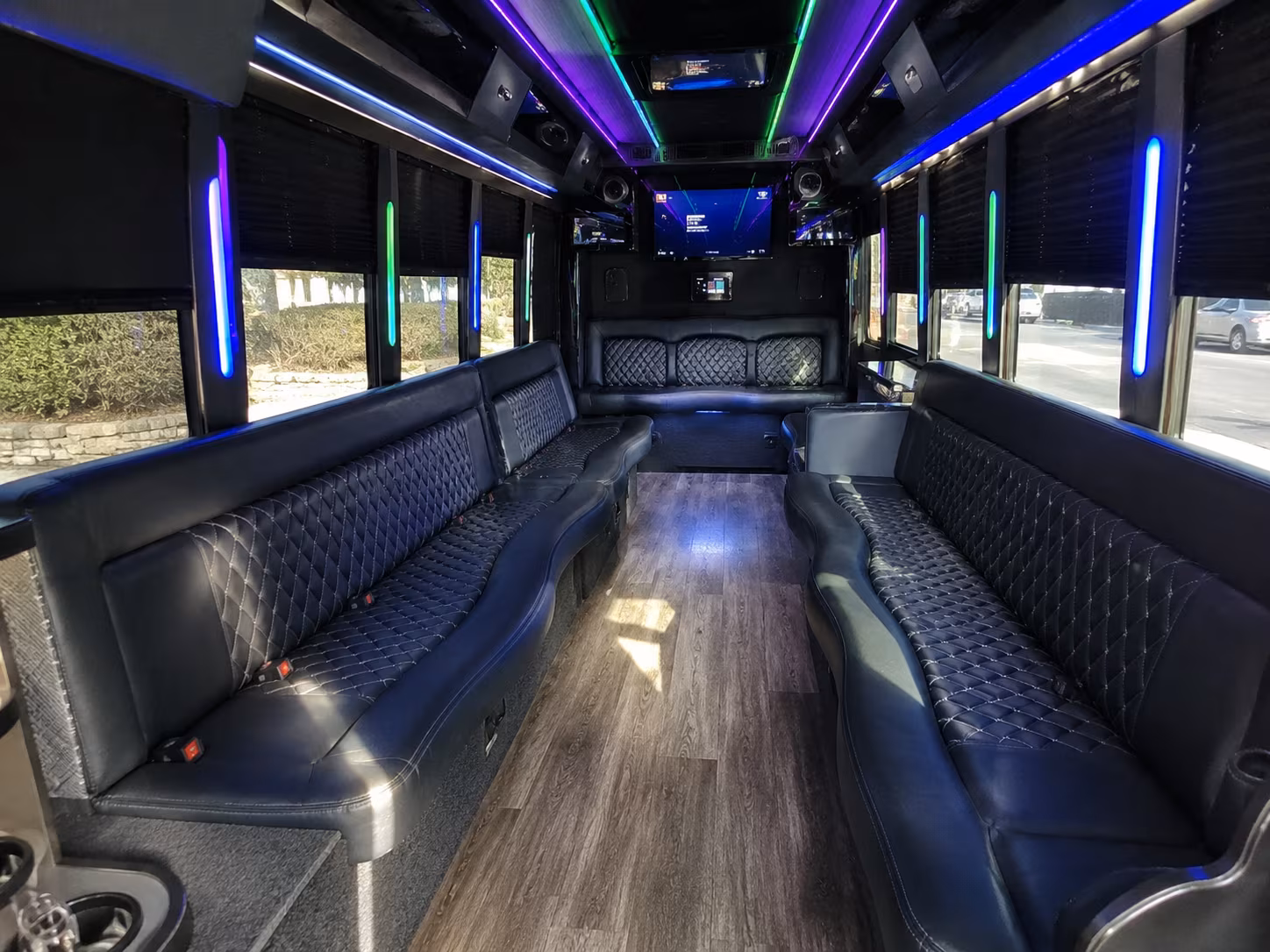 dublin 15 passenger party bus interior