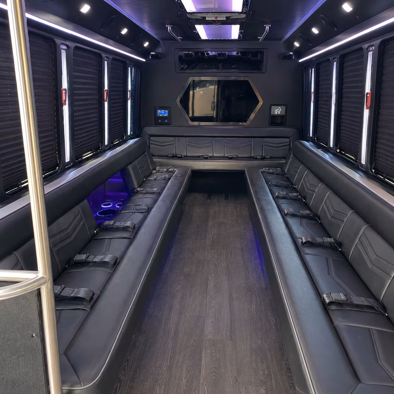 dublin 18 passenger party bus interior