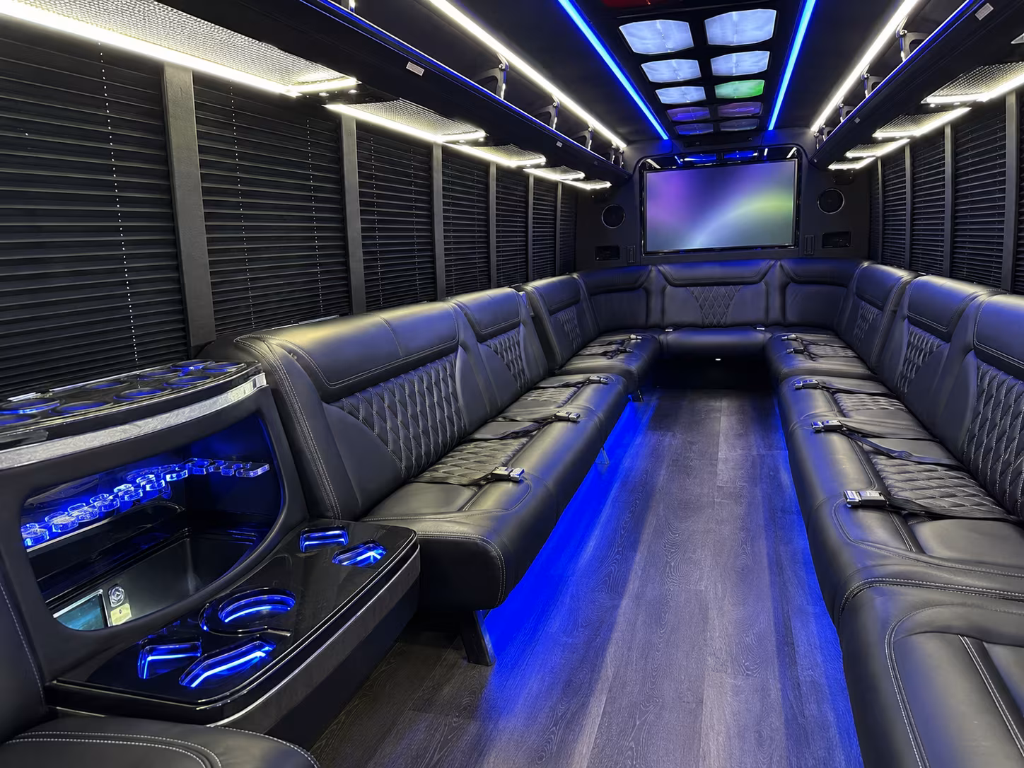 dublin 20 passenger party bus inside
