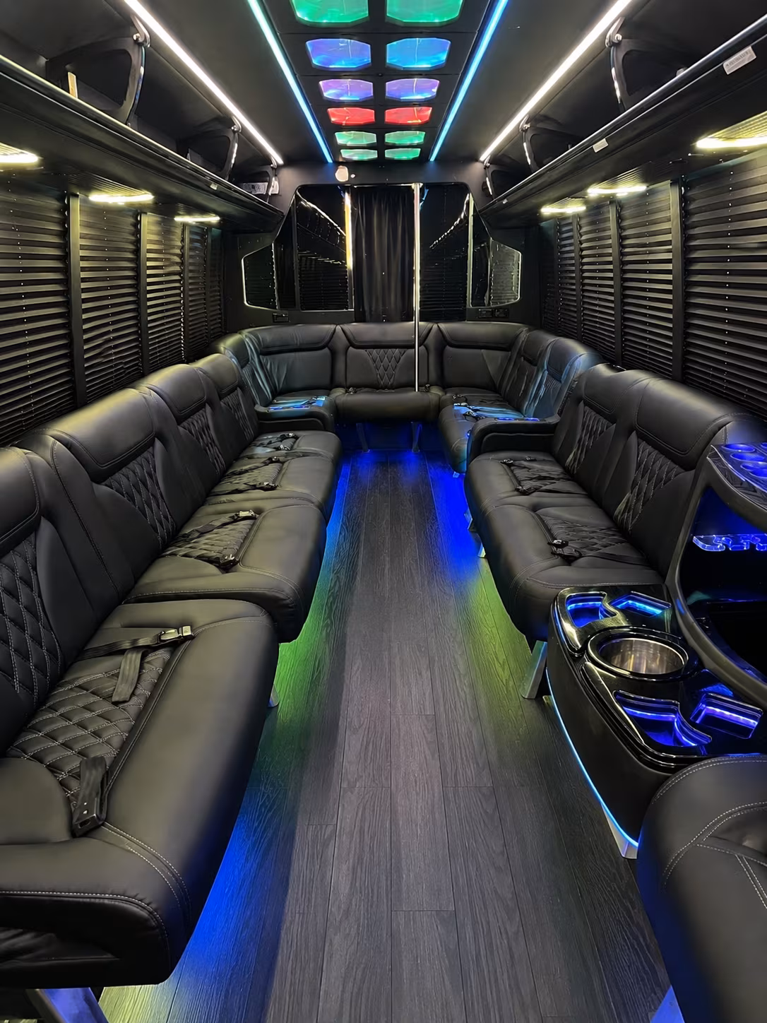 dublin 20 passenger party bus interior