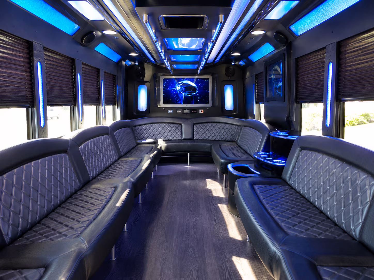 dublin 28 passenger party bus inside