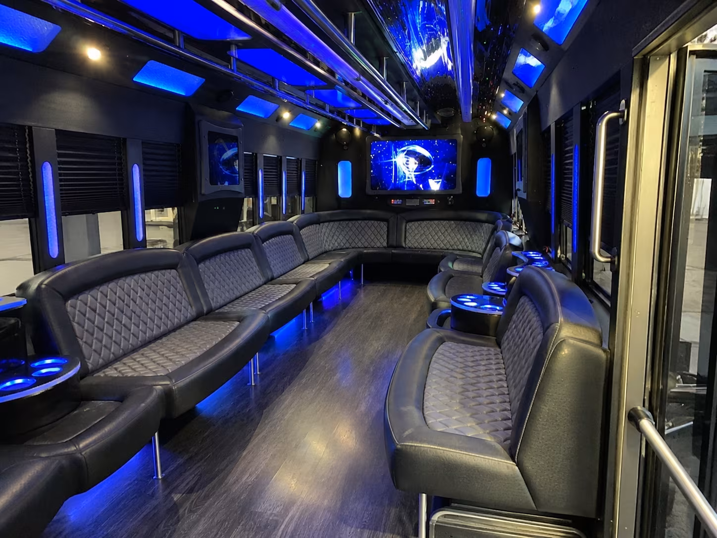 dublin 28 passenger party bus interior