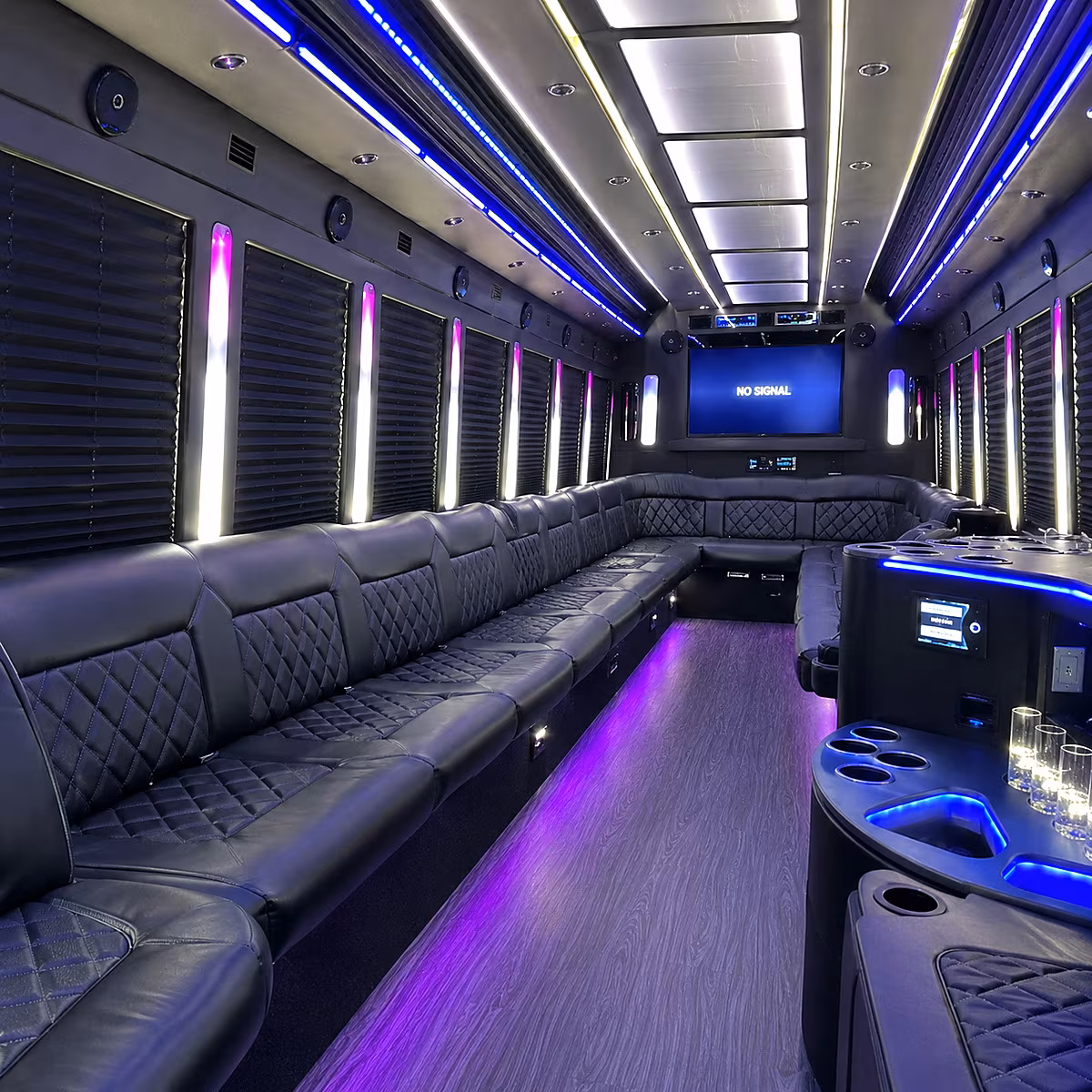 dublin 30 passenger party bus inside