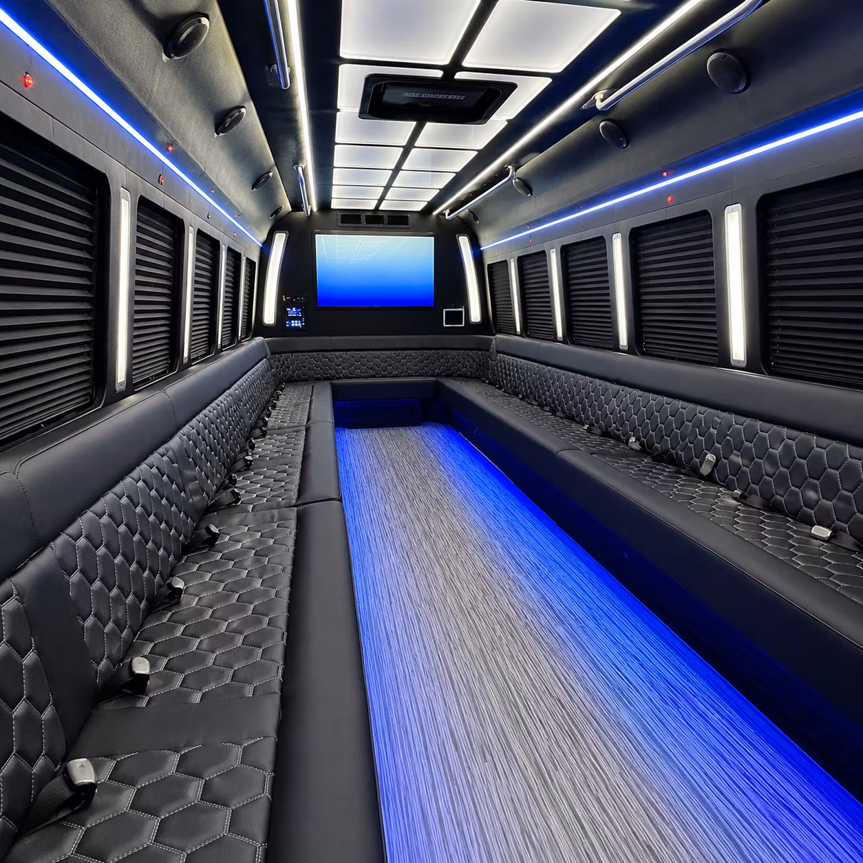 dublin 50 passenger party bus inside