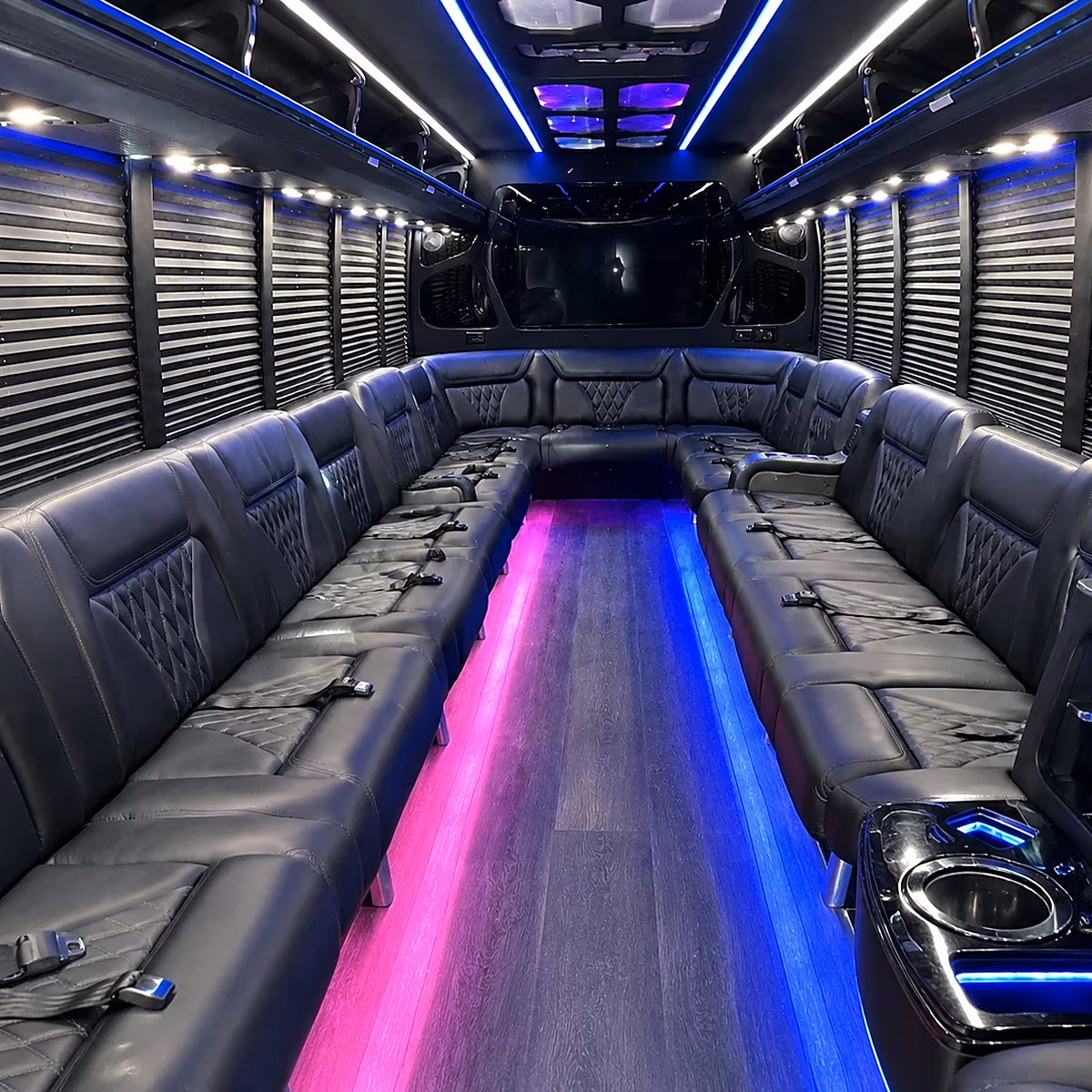 dublin party bus rental interior